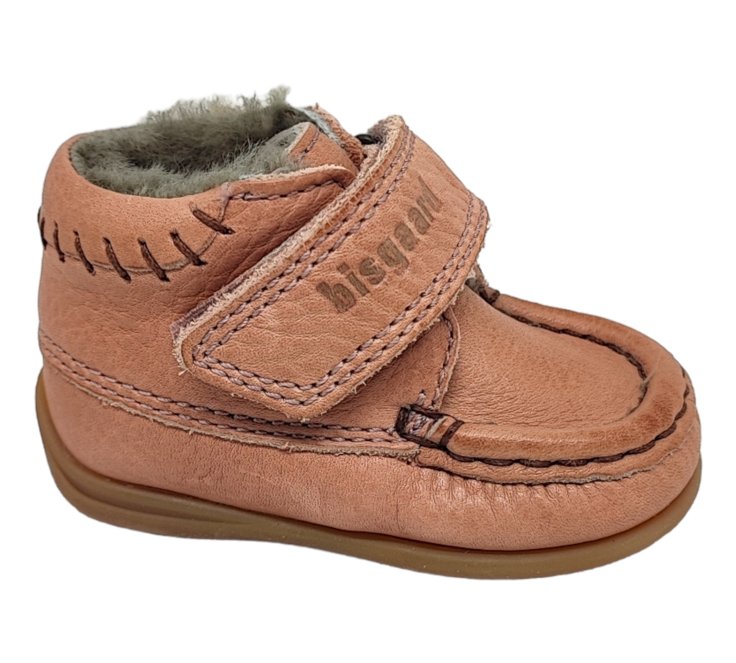 BISGAARD Kinder Lauflerner mit Klettverschluss in Leder innen gefüttert