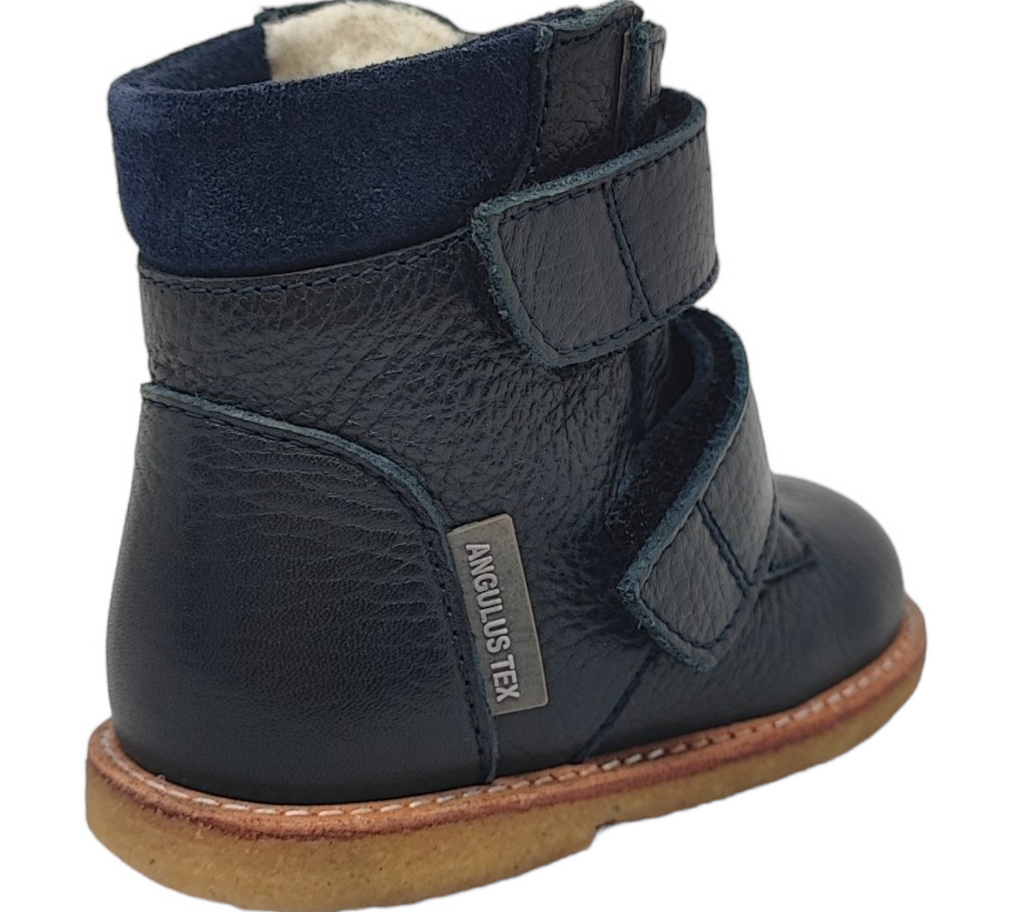 ANGULUS Kinder Lederstiefel mit Klettverschluss innen gefüttert