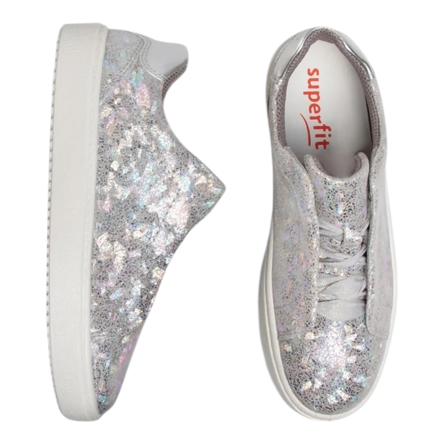 SUPERFIT Kinder Sneaker metallic Silber