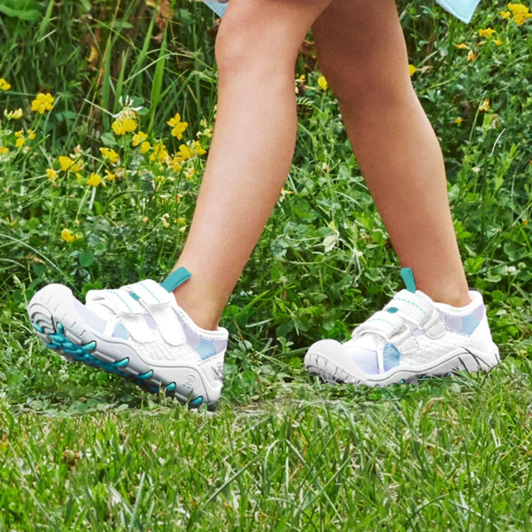 Kamik Outdoor Sneaker Mädchen mit Klettverschluss Grey/Teal Größen 22-36 Overpass