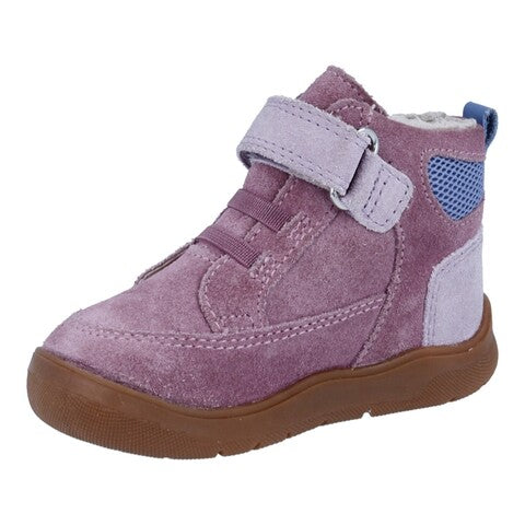 Richter Barfußschuh Mädchen Mauve mit Klettverschluss Tex Leder