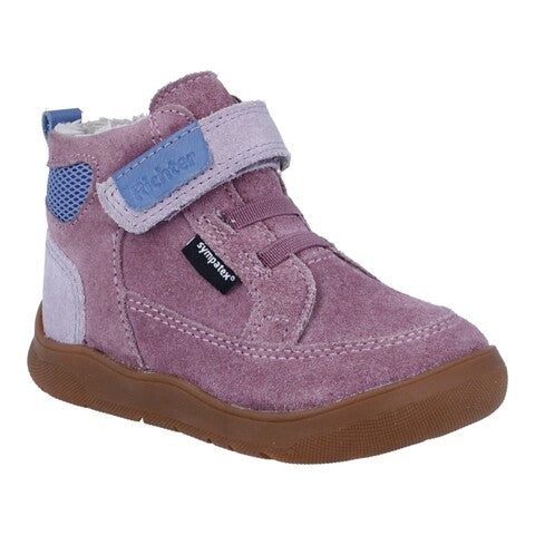 Richter Barfußschuh Mädchen Mauve mit Klettverschluss Tex Leder