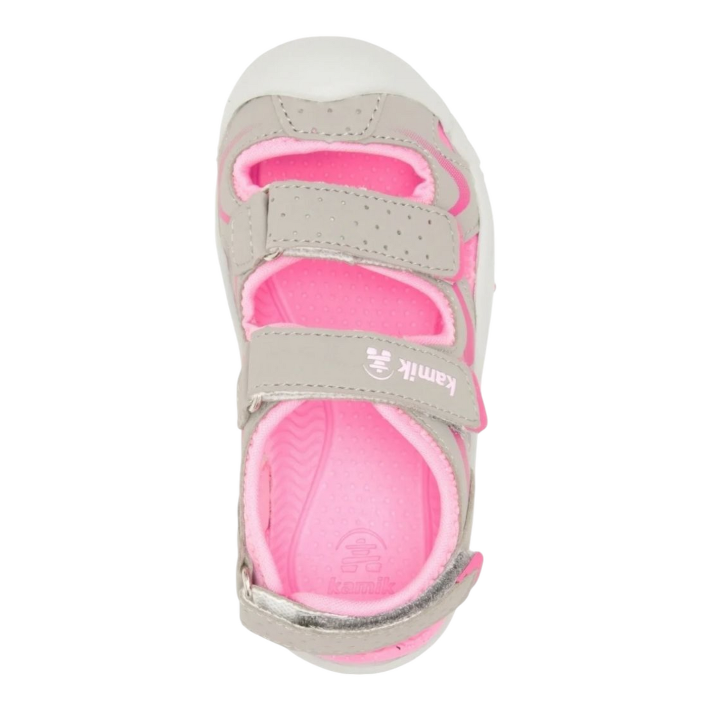 Kamik Sandale Wander Mädchen mit Klettverschluss Grey/Pink Größen 30-37