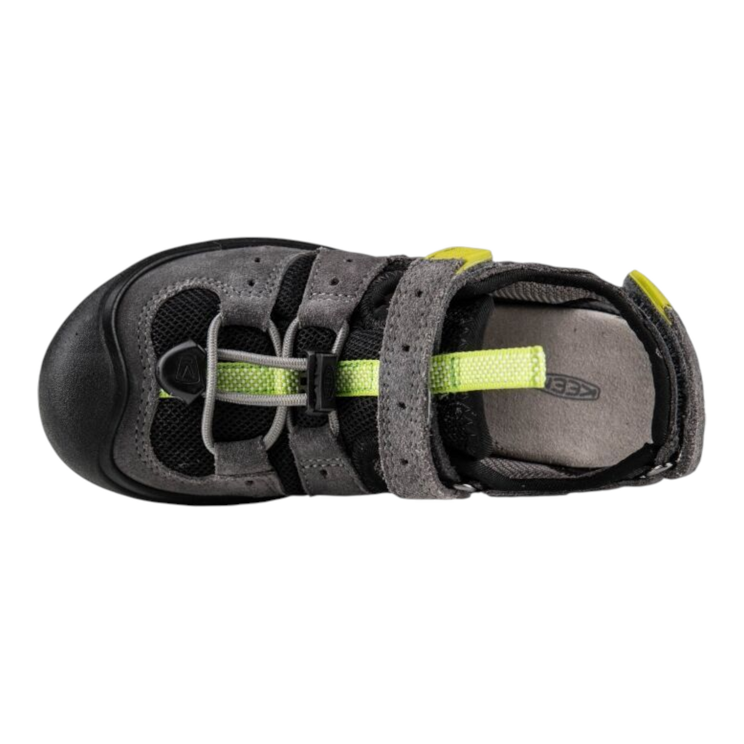 Keen Sandale Jungen Steel Grey/Chartreuse mit Zehenschutz