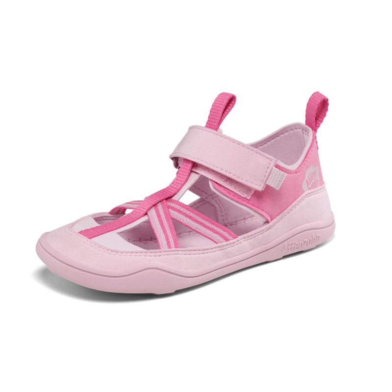 Affenzahn Barfußschuh Sandale Mädchen mit Zehenschutz Rosa Größen 22-30