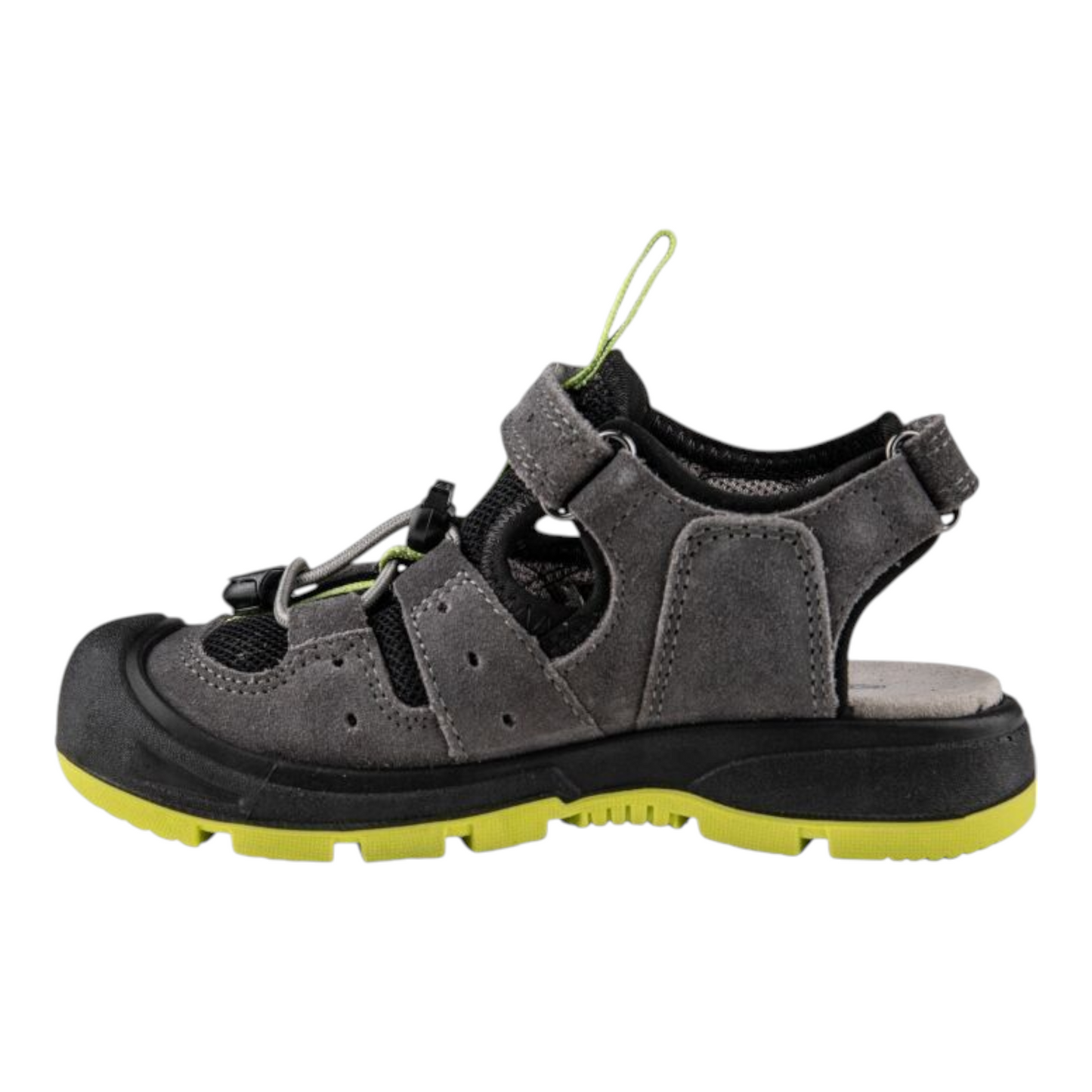 Keen Sandale Jungen Steel Grey/Chartreuse mit Zehenschutz