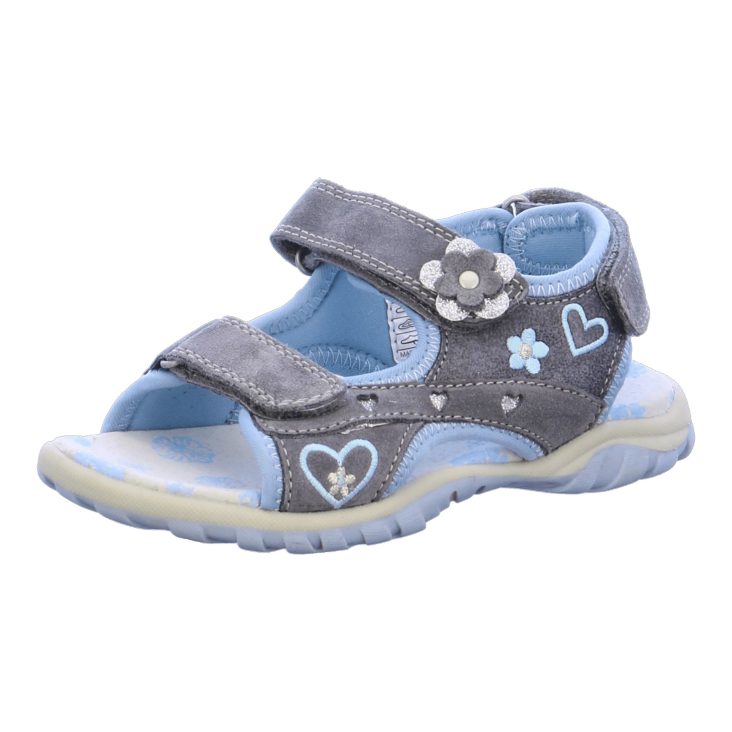Indigo Wild Sandale Mädchen mit Klettverschluss Grau Größe 32