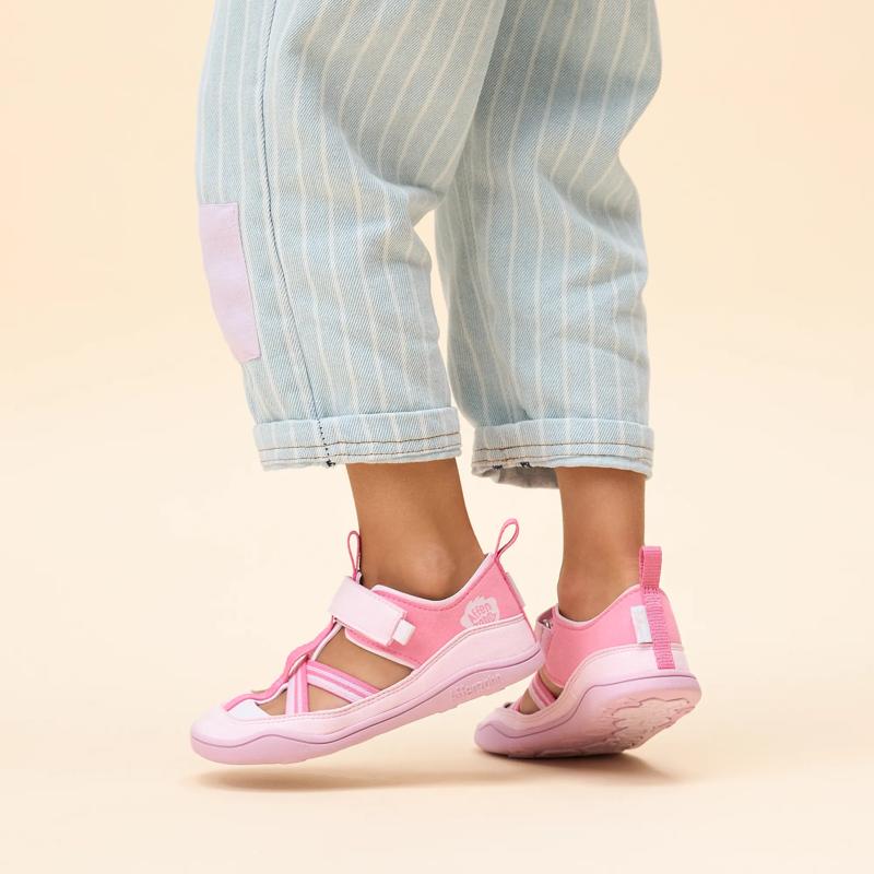 Affenzahn Barfußschuh Sandale Mädchen mit Zehenschutz Rosa Größen 22-30