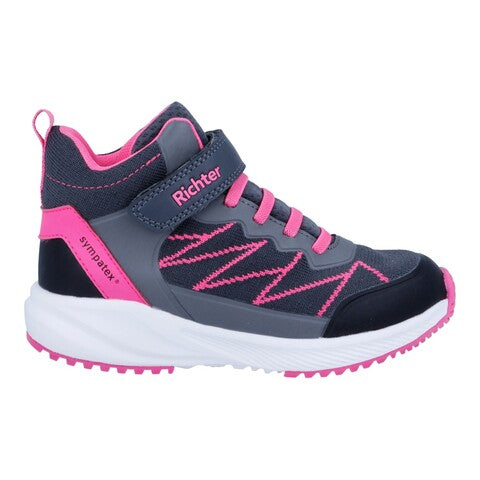 Richter Highsneaker Mädchen Black/Pink Textmembran Klettverschluss