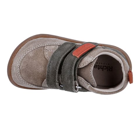 Richter Barfuß Sneaker Unisex Crepe mit Klettverschluss Velour/Glattleder