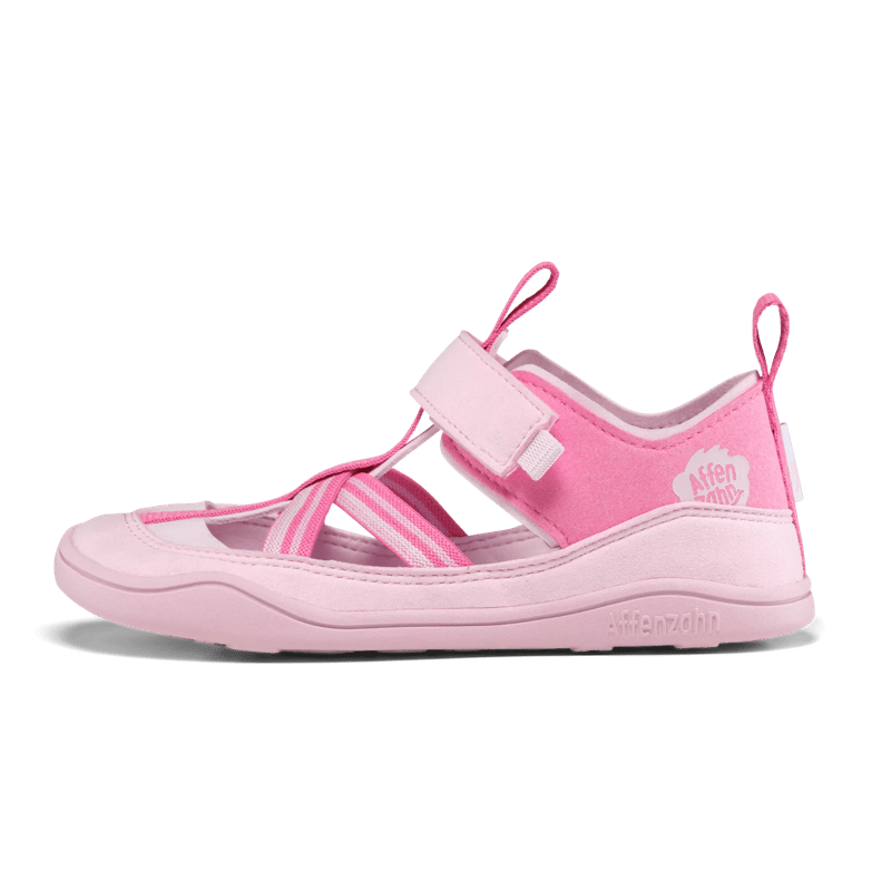 Affenzahn Barfußschuh Sandale Mädchen mit Zehenschutz Rosa Größen 22-30