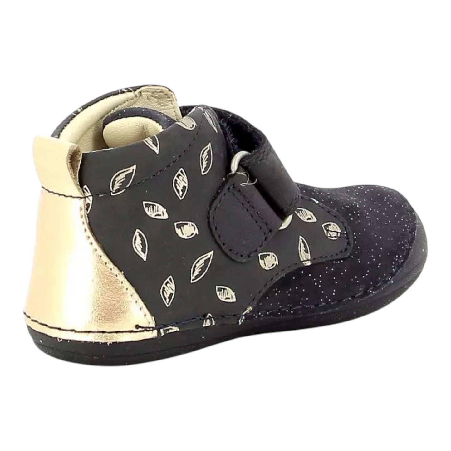 Kickers Halbschuh Mädchen Marine Imprime mit Klettverschluss Sabio