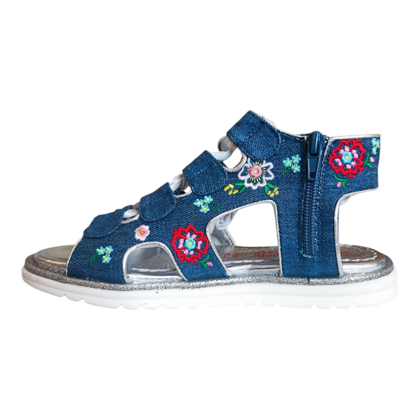 Laura Biagiotti Sandale Mädchen Blau mit Reißverschluss
