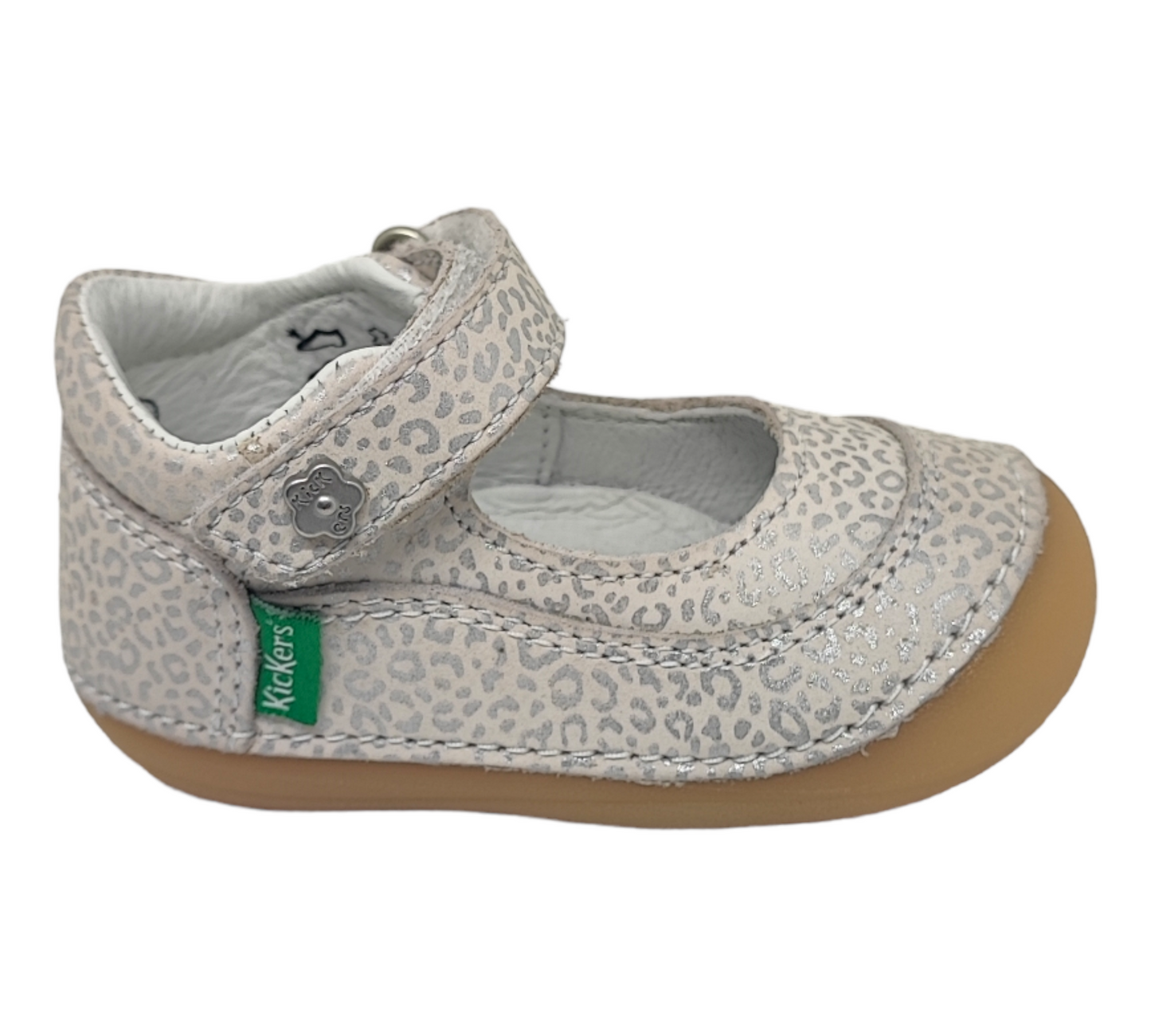 KICKERS Lauflerner mit Klettverschluss in blanc Leopard