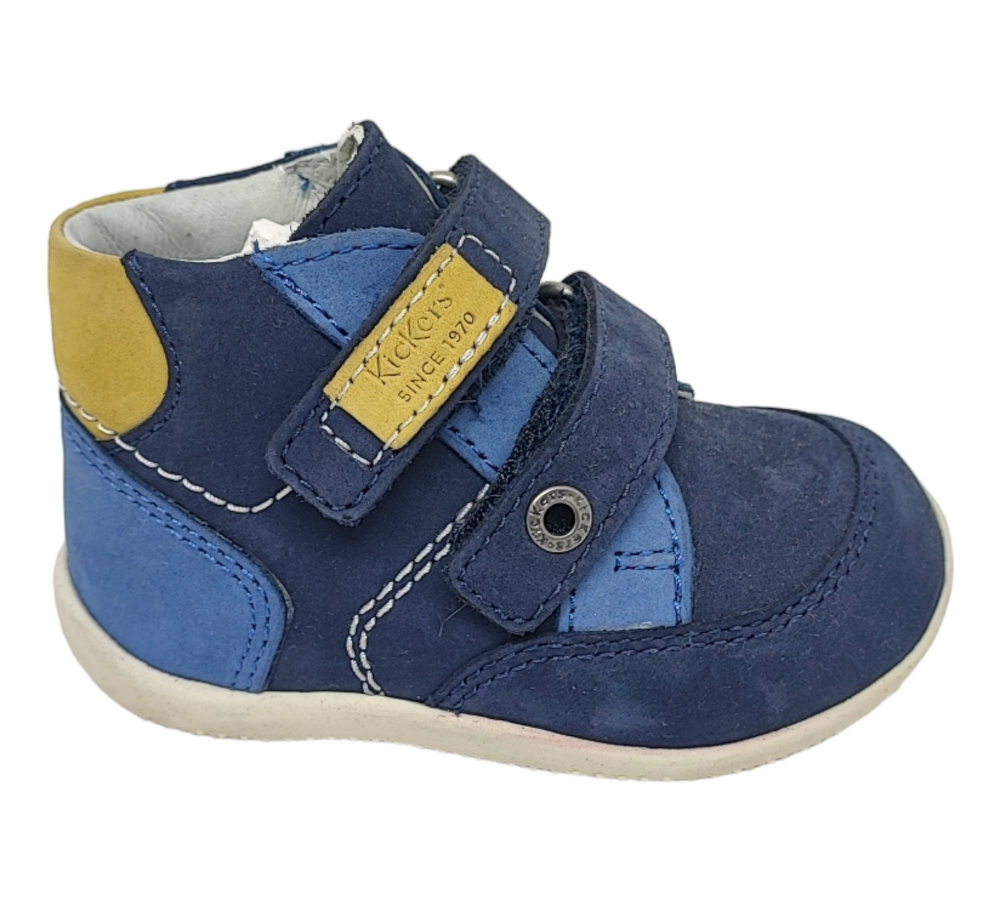 KICKERS Kinder Halbschuh mit Klettverschluss in Leder
