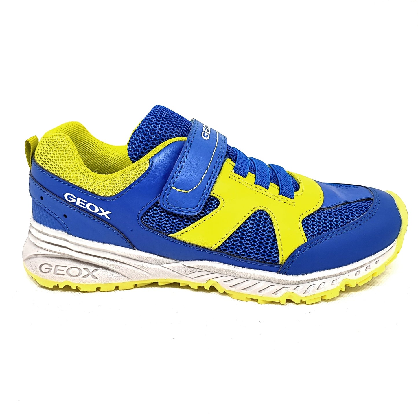 GEOX Kinder Sneaker- Bernie Mesh Royal/Lime Green