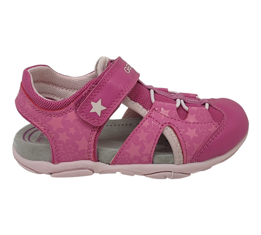 GEOX Kinder Sandale mit Zehenschutz und Klettverschluss