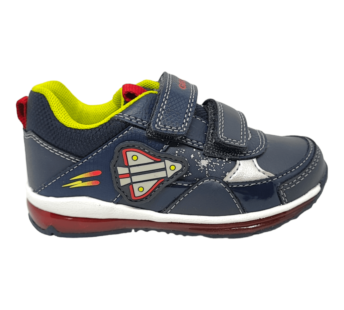 GEOX Kinder Sandale mit Klettverschluss und Flashlight