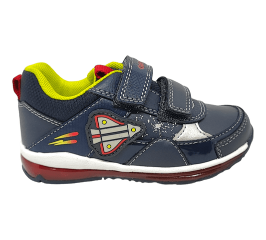 GEOX Kinder Sandale mit Klettverschluss und Flashlight