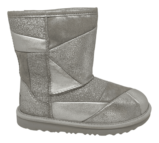 UGG Kinderschuhe Classic Short II Patchwork Boot Silver