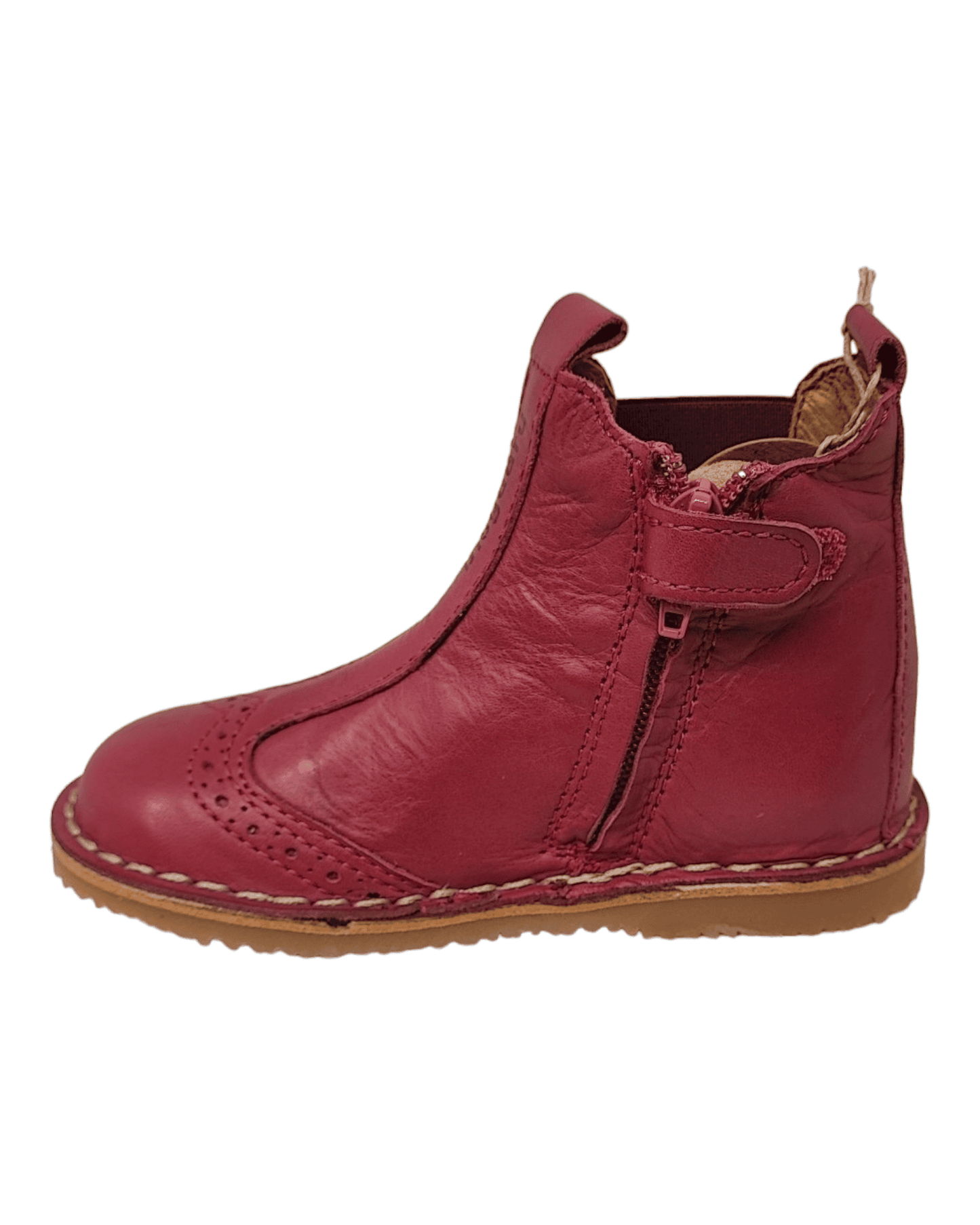 BISGAARD Kinder Pull On Bootie in Leder mit Reißverschluss