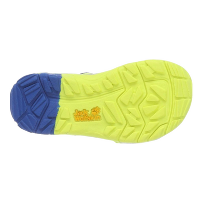 Jack Wolfskin Trekking Sandale Unisex mit Klettverschluss Neon/Blau Größe 40
