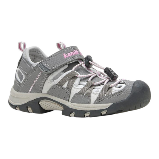 Kamik Sandale Wildcat Mädchen mit Klettverschluss Med Grey Größen 30-39