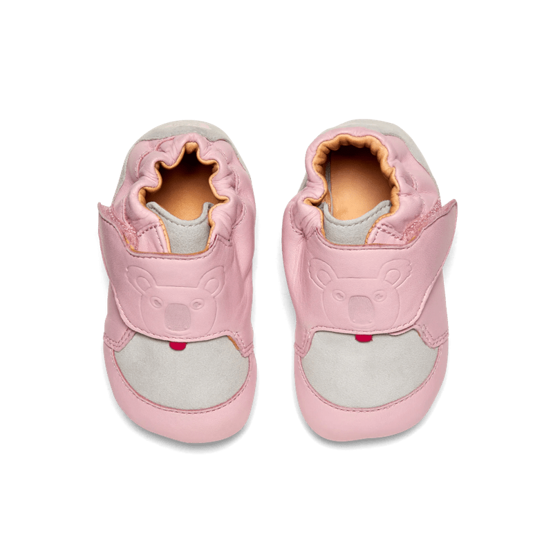 Affenzahn Krabbelschuh Mädchen mit Klettverschluss Rosa Größen 18/19 bis 20/21 Crawly Koala