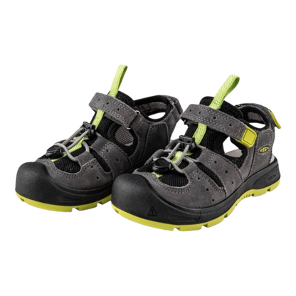 Keen Sandale Jungen Steel Grey/Chartreuse mit Zehenschutz