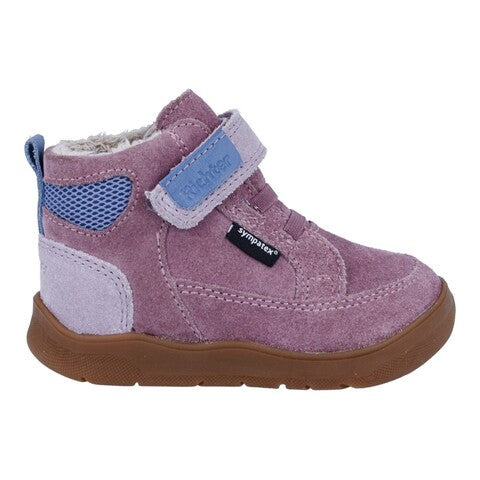 Richter Barfußschuh Mädchen Mauve mit Klettverschluss Tex Leder
