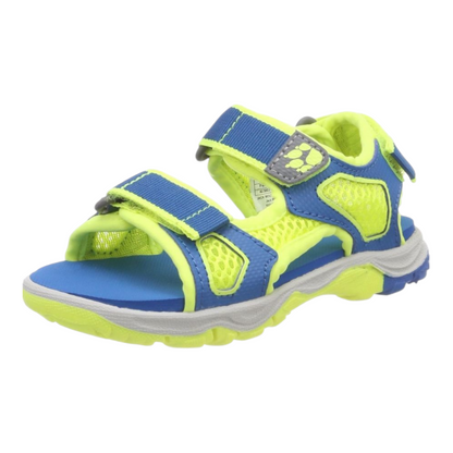 Jack Wolfskin Trekking Sandale Unisex mit Klettverschluss Neon/Blau Größe 40