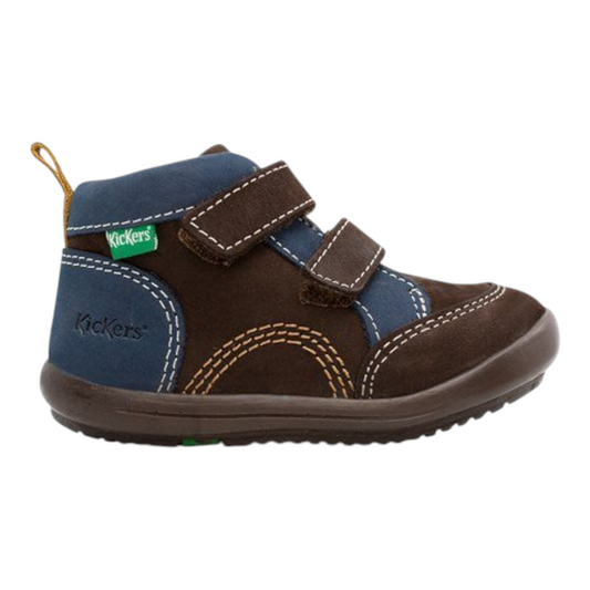 Kickers Halbschuh Unisex Braun mit Klettverschluss