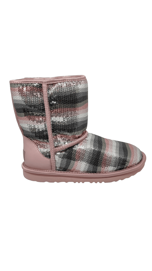 UGG BOOTS Classic II Sequin Rainbow Fashion Boot, Crystal, 5